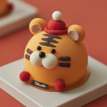 原创十二生肖虎主题翻糖鲜奶蛋糕（二）