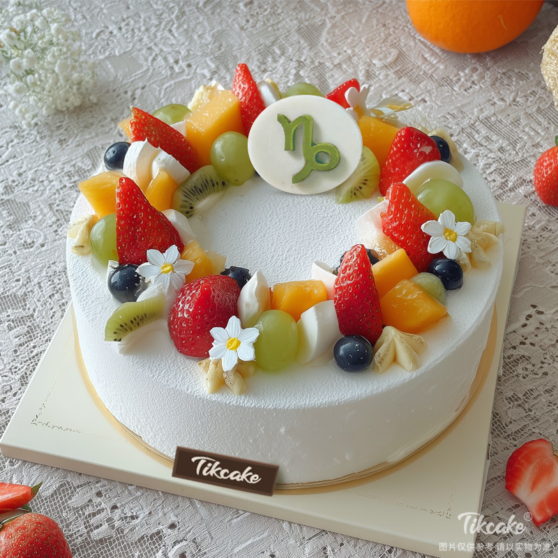原创摩羯座主题水果鲜奶蛋糕五（12.22-1.19）