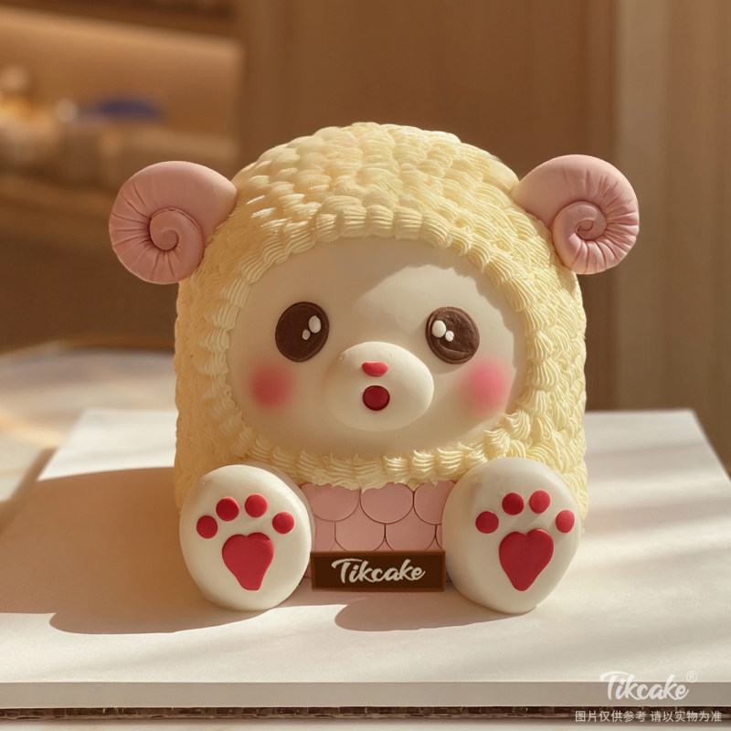 原创十二生肖羊主题翻糖鲜奶蛋糕（十）