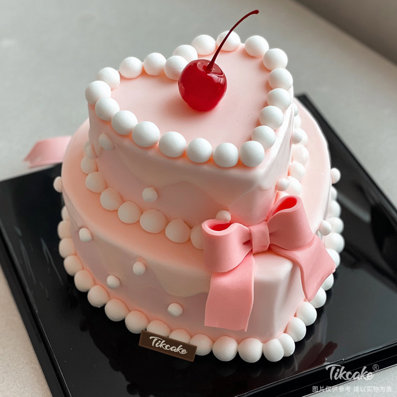 原创双层爱心主题鲜奶蛋糕（二）