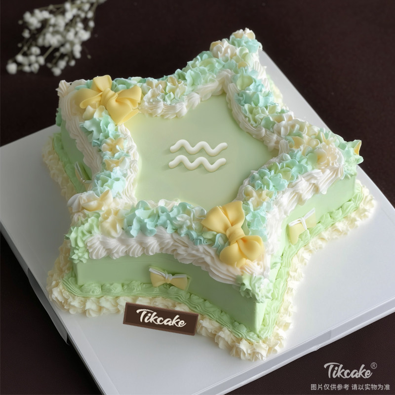 原创水瓶座主题鲜奶蛋糕十一（1.20-2.18）