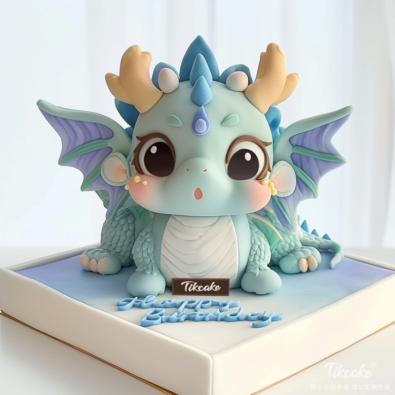 原创十二生肖龙主题翻糖鲜奶蛋糕（二）