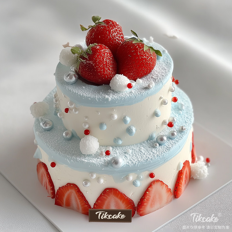 原创氛围感双层水果鲜奶蛋糕