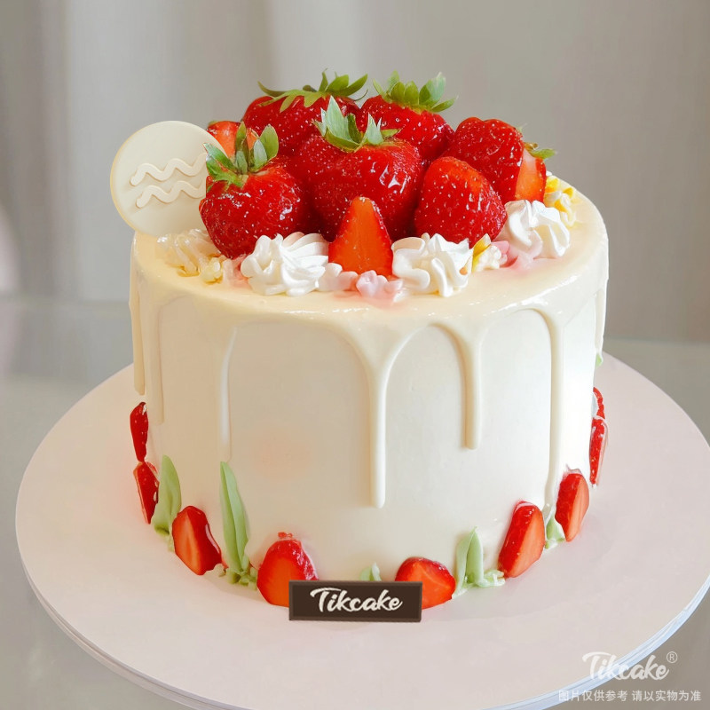 原创水瓶座主题水果鲜奶蛋糕二（1.20-2.18）