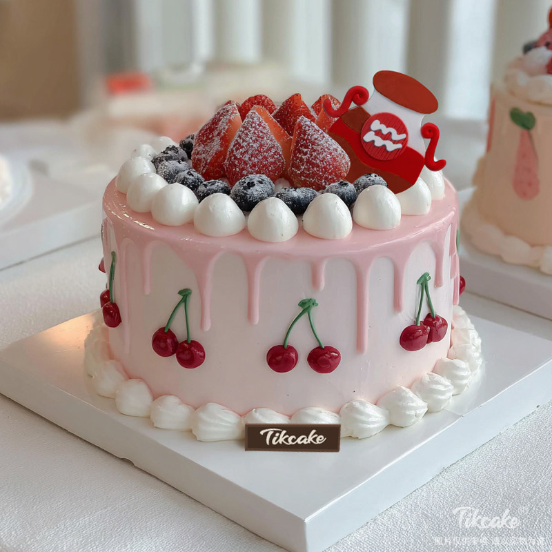 原创水瓶座主题翻糖鲜奶蛋糕十一（1.20-2.18）