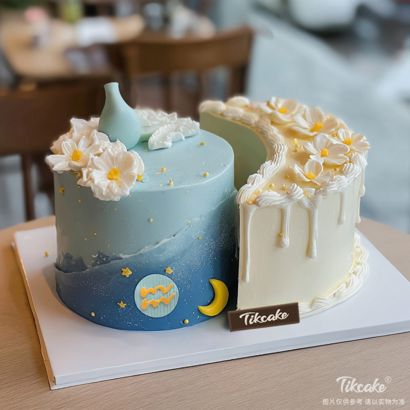 原创水瓶座主题鲜奶蛋糕十六（1.20-2.18）