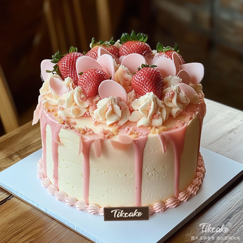 原创草莓主题水果鲜奶蛋糕（四）