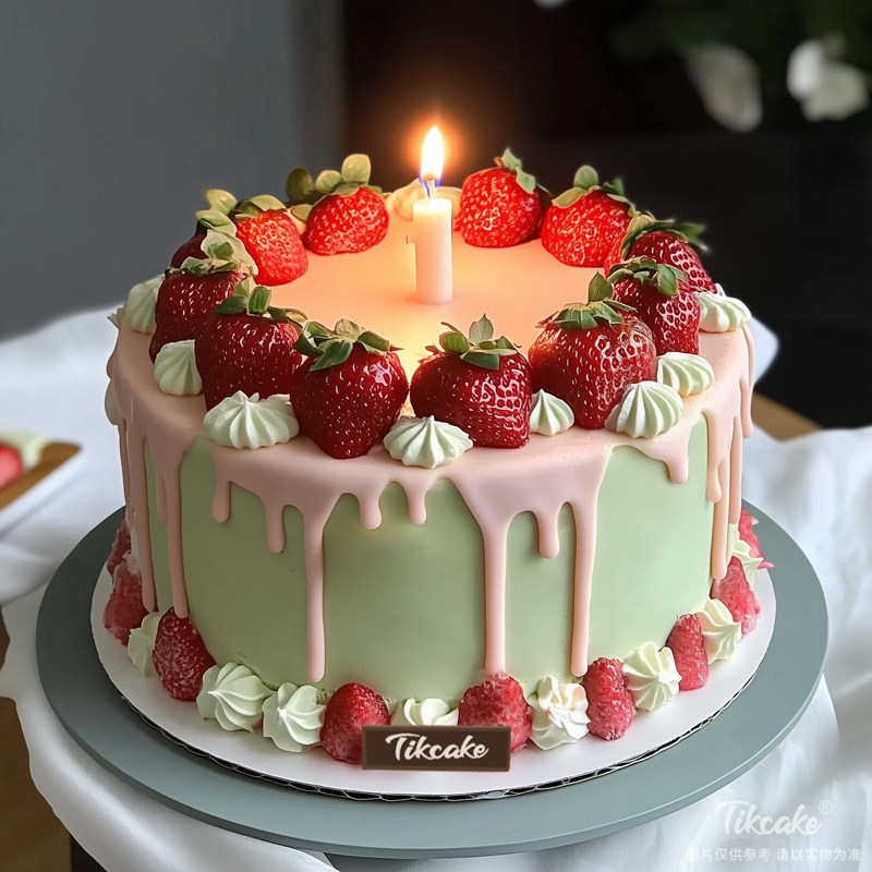 原创草莓主题水果鲜奶蛋糕（五）