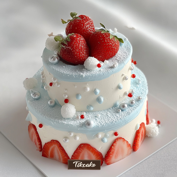 原创氛围感双层水果鲜奶蛋糕