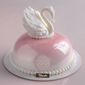 原创水瓶座主题翻糖鲜奶蛋糕十（1.20-2.18）