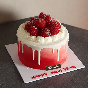原创2026新年主题水果鲜奶蛋糕