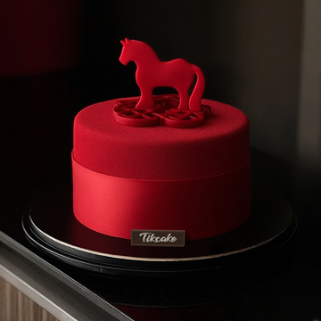 原创十二生肖马主题翻糖鲜奶蛋糕（六）