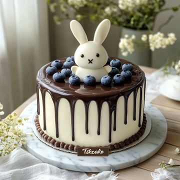 原创十二生肖兔主题翻糖鲜奶蛋糕（七）