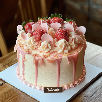 原创草莓主题水果鲜奶蛋糕（四）