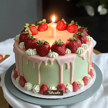 原创草莓主题水果鲜奶蛋糕（五）