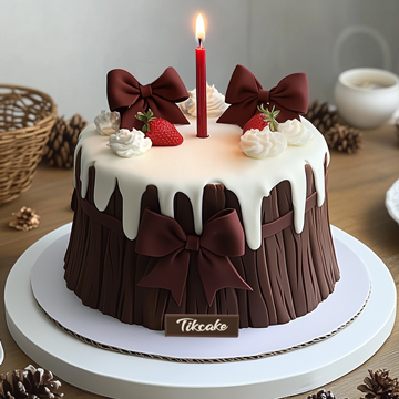 原创森系小清新翻糖鲜奶蛋糕（二）