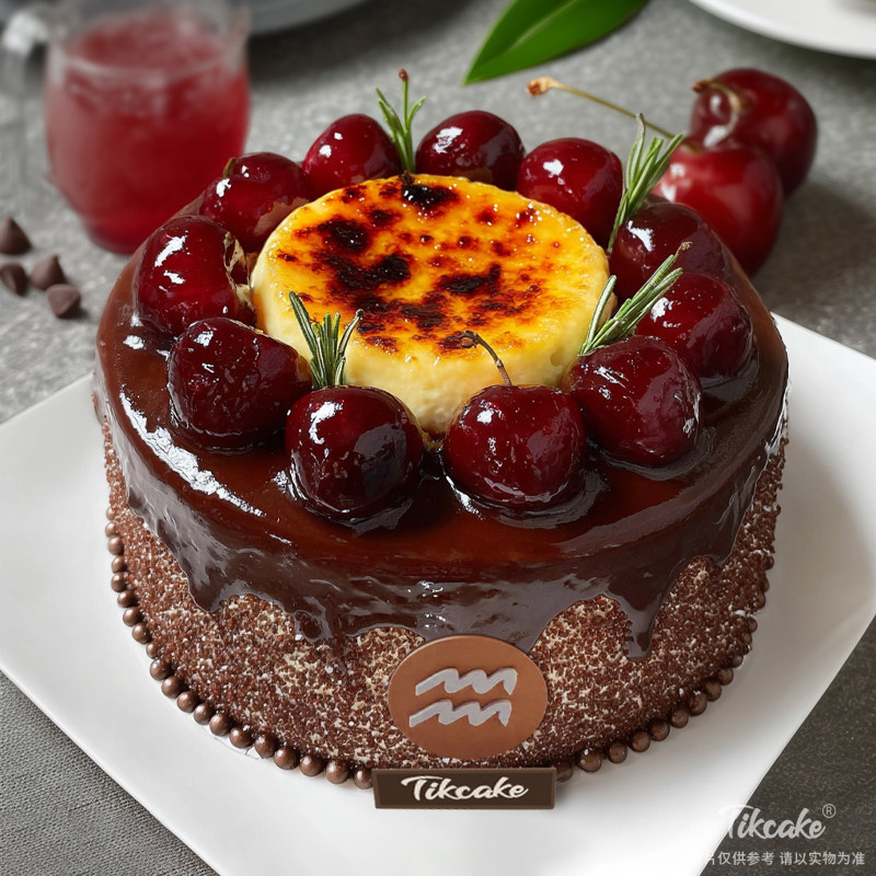 原创水瓶座主题巧克力鲜奶蛋糕二（1.20-2.18）