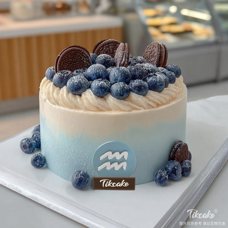 原创水瓶座主题水果鲜奶蛋糕六（1.20-2.18）