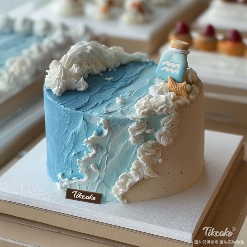 原创水瓶座主题鲜奶蛋糕十七（1.20-2.18）