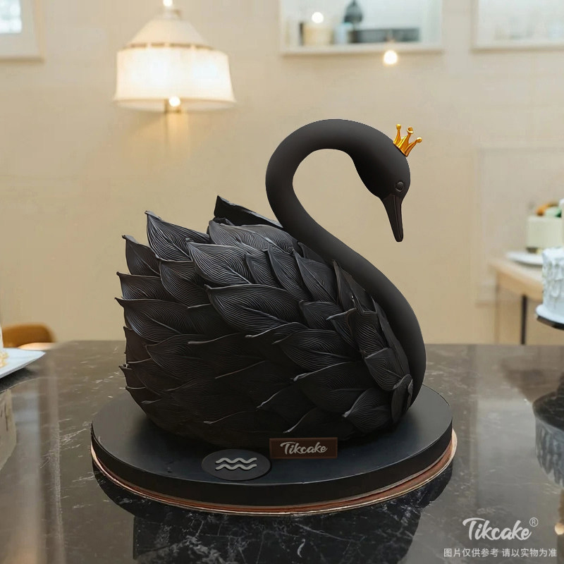 原创水瓶座主题翻糖鲜奶蛋糕十九（1.20-2.18）