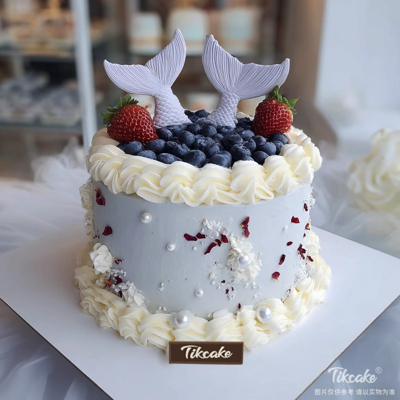 原创双鱼座主题水果鲜奶蛋糕二（2.19-3.20）