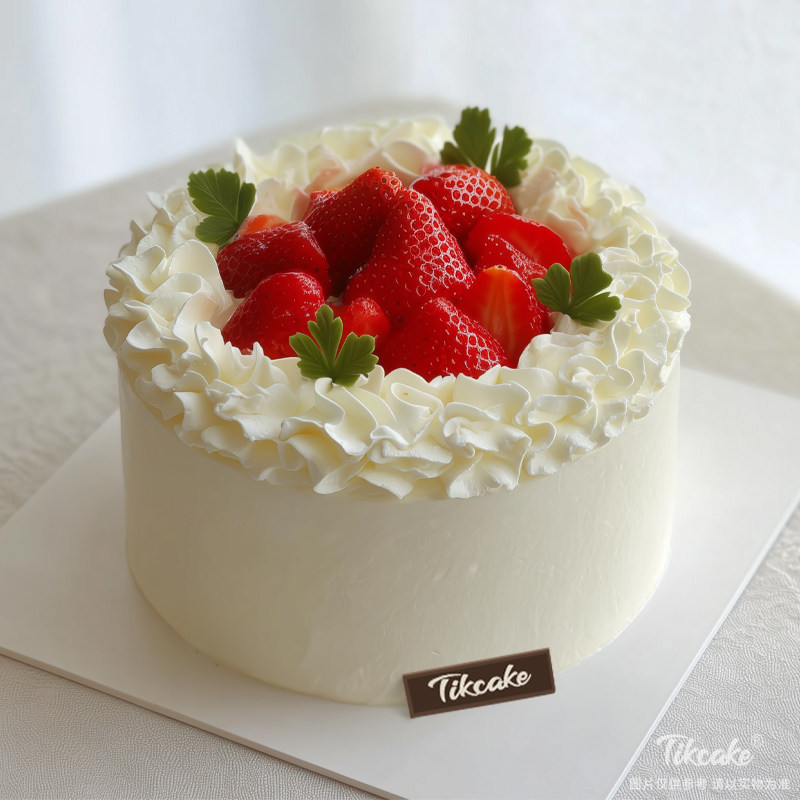 原创草莓主题水果鲜奶蛋糕（八）