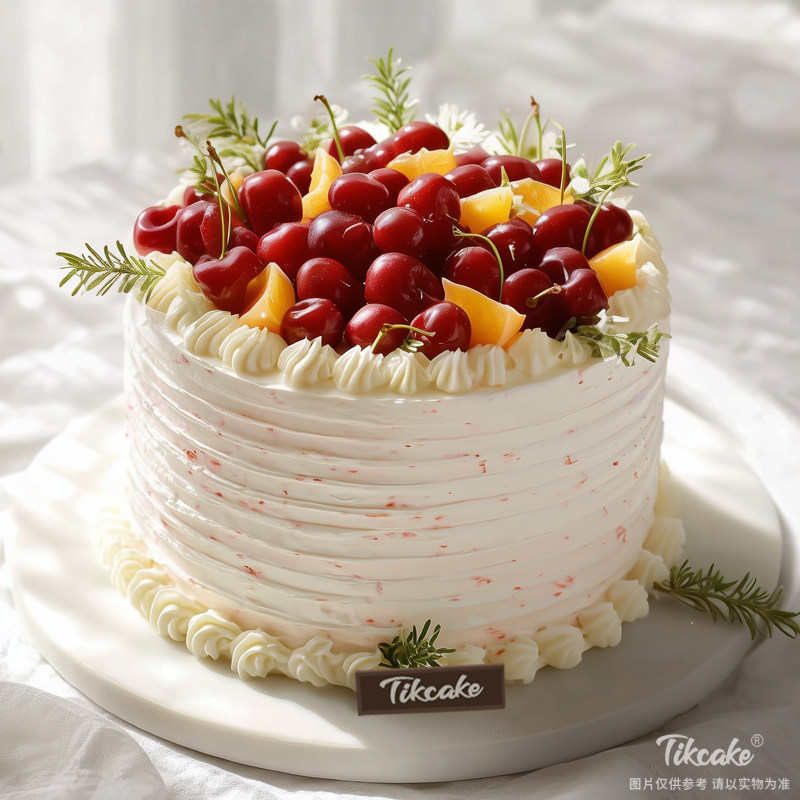 原创车厘子主题水果鲜奶蛋糕