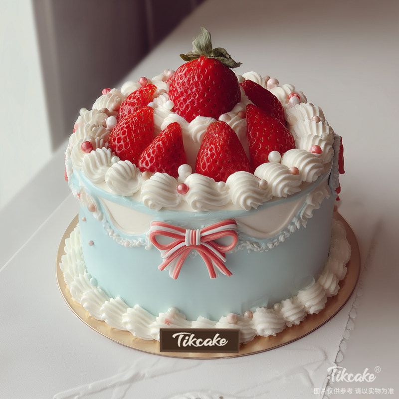 原创草莓主题水果鲜奶蛋糕（九）