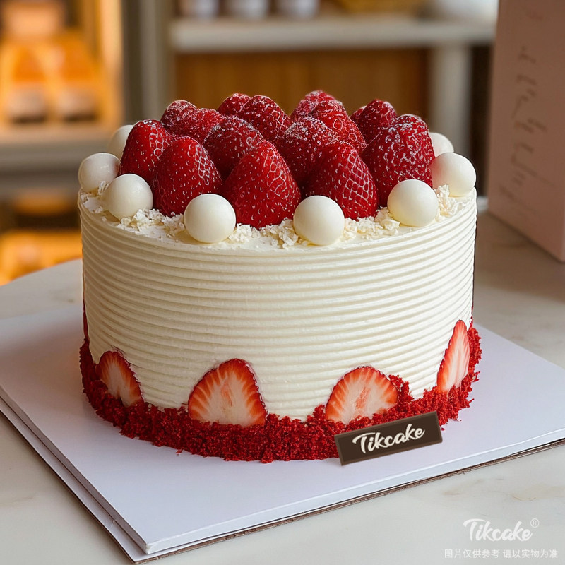 原创草莓主题水果鲜奶蛋糕（十）