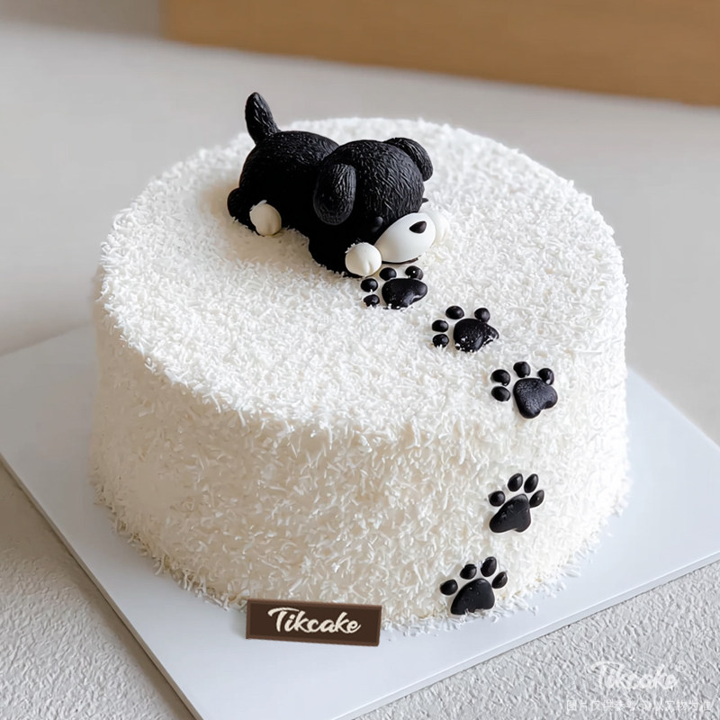 原创十二生肖狗主题翻糖鲜奶蛋糕（三）