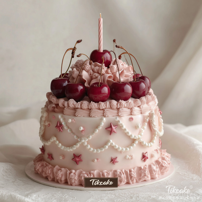 原创车厘子主题水果鲜奶蛋糕（二）