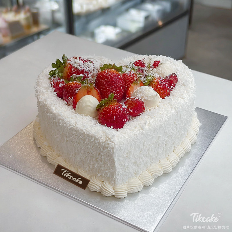 原创爱心主题草莓鲜奶蛋糕（二）