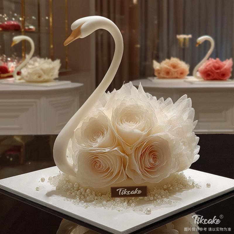原创天鹅主题鲜奶蛋糕（需提前3-5天预订）