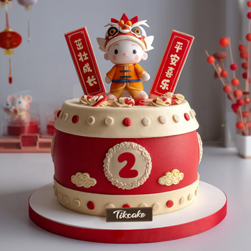 原创宝宝周岁主题翻糖鲜奶蛋糕（二）