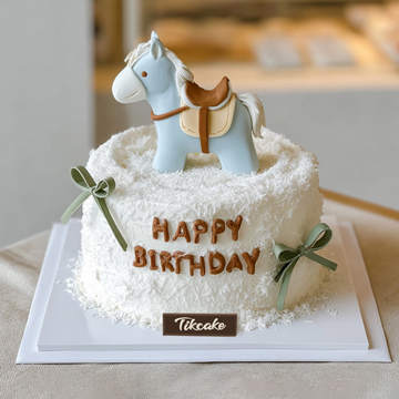 原创十二生肖马主题翻糖鲜奶蛋糕（九）