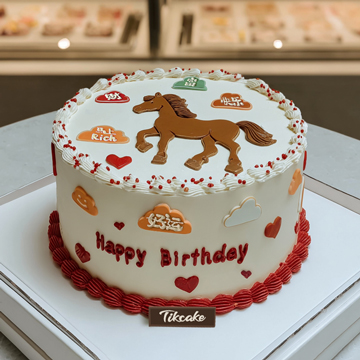 原创十二生肖马主题鲜奶蛋糕（五）