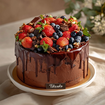 原创巧克力水果鲜奶蛋糕（五）