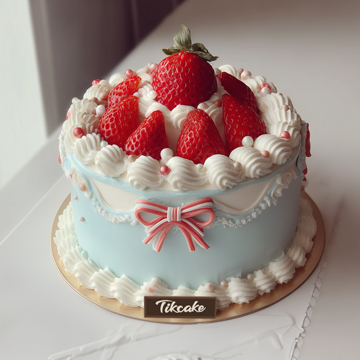 原创草莓主题水果鲜奶蛋糕（九）