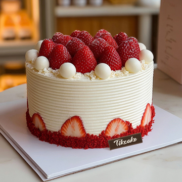 原创草莓主题水果鲜奶蛋糕（十）