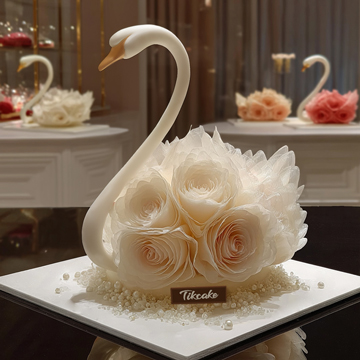 原创天鹅主题鲜奶蛋糕（需提前3-5天预订）