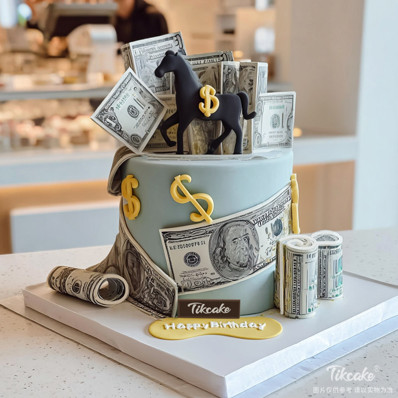 原创十二生肖马主题翻糖鲜奶蛋糕（十二）