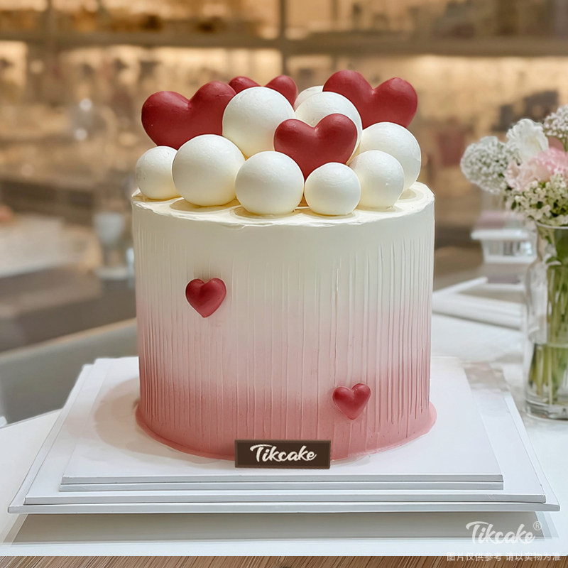 原创爱心主题鲜奶蛋糕（三十六）