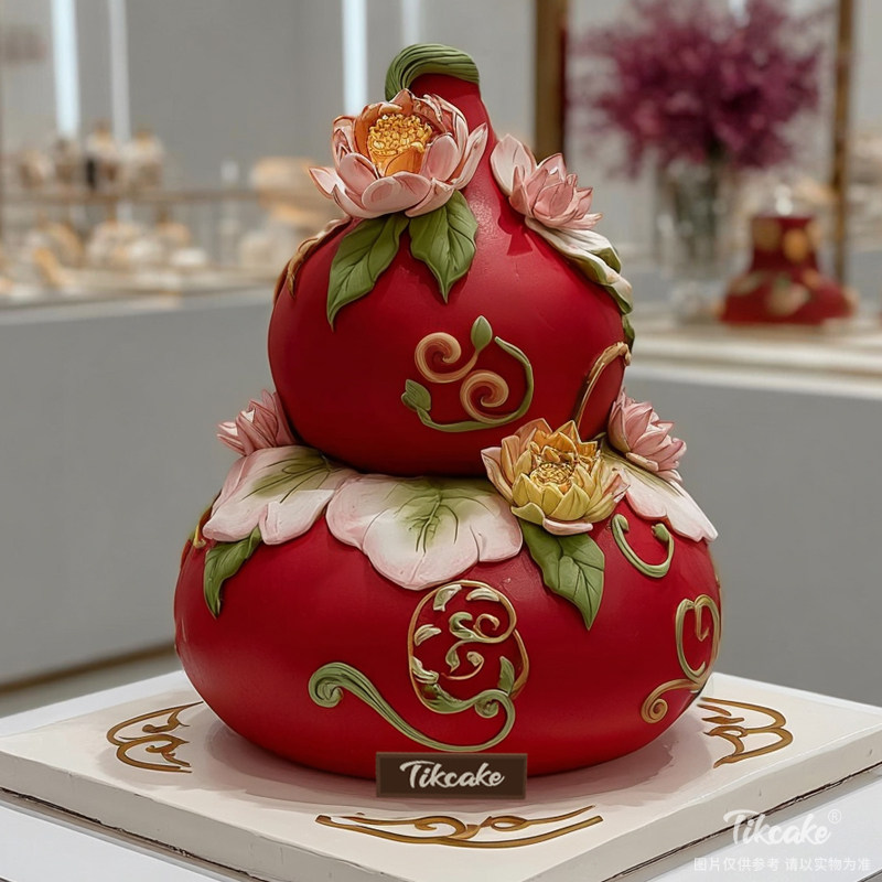 原创“福禄”主题翻糖鲜奶蛋糕（二）