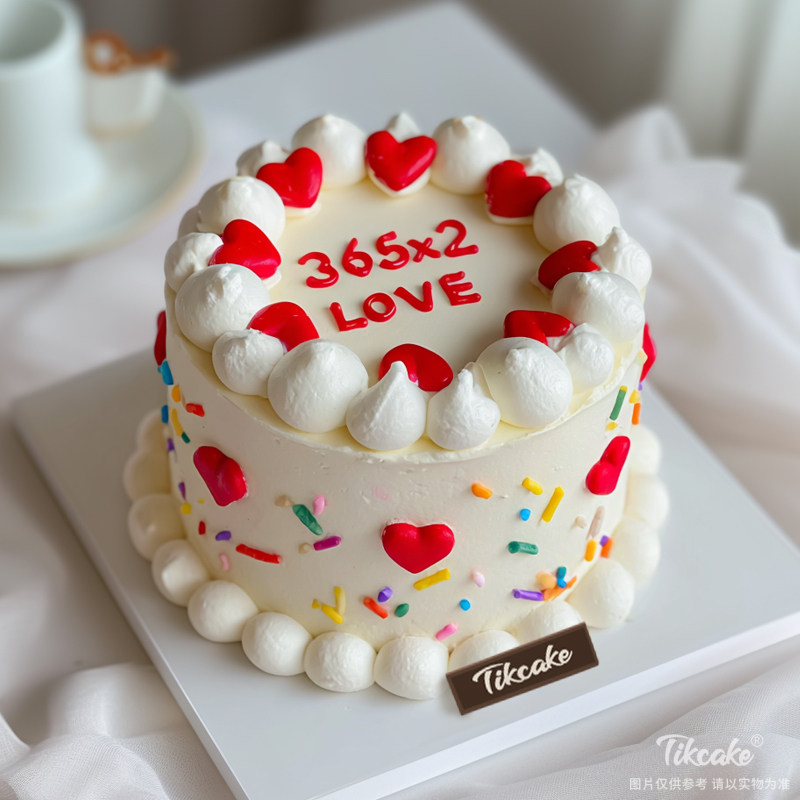 原创爱心主题鲜奶蛋糕（三十七）