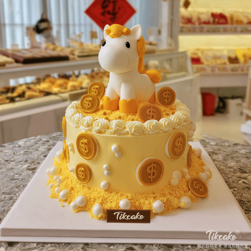 原创十二生肖马主题翻糖鲜奶蛋糕（十五）