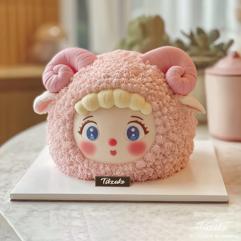 原创白羊座主题翻糖鲜奶蛋糕十二（3.21-4.19）