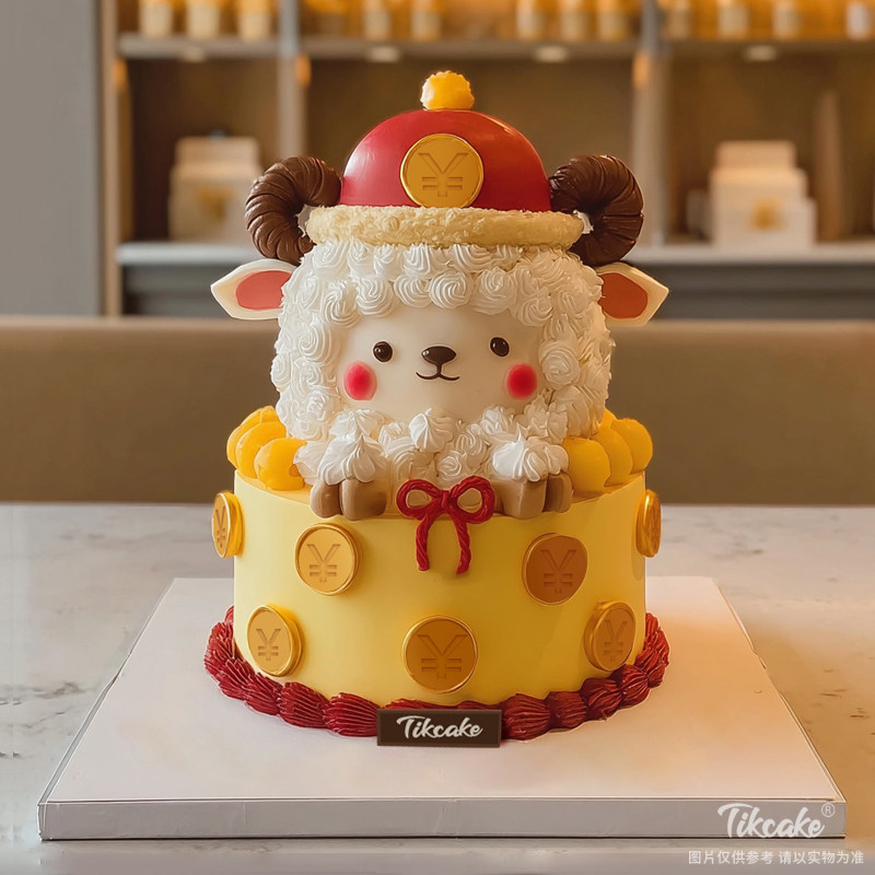 原创白羊座主题翻糖鲜奶蛋糕十四（3.21-4.19）