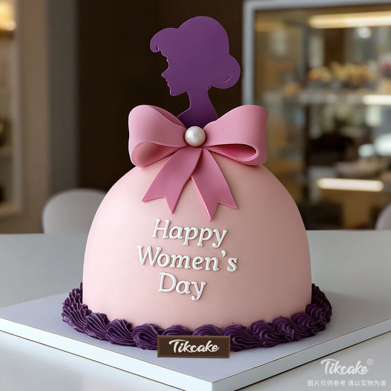 原创“女神”主题翻糖鲜奶蛋糕（三）