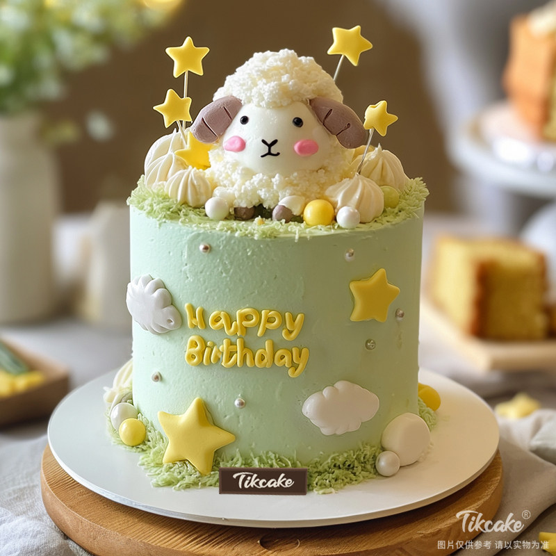 原创白羊座主题翻糖鲜奶蛋糕十六（3.21-4.19）