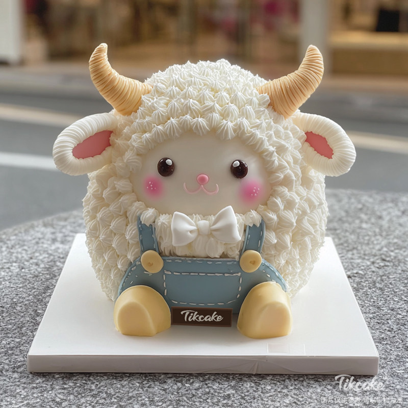 原创白羊座主题翻糖鲜奶蛋糕十八（3.21-4.19）